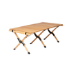 FREENATU 4 FT Portable Camping Table Outdoor Roll Up Wood Table