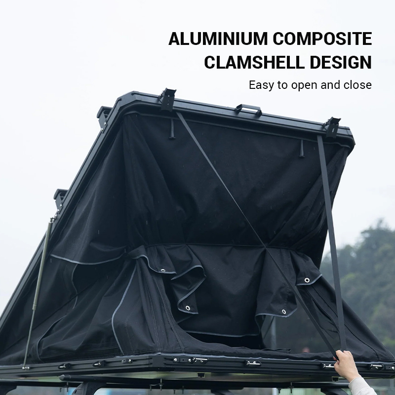 Light Aluminum Clamshell Roof Top Tent