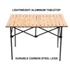 FREENATU Tall Collapsible Metal Camping Table Outdoor Picnic Table