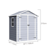 \FREENATU 6x4FT Waterproof Plastic Outdoor Storage Shed for Garden