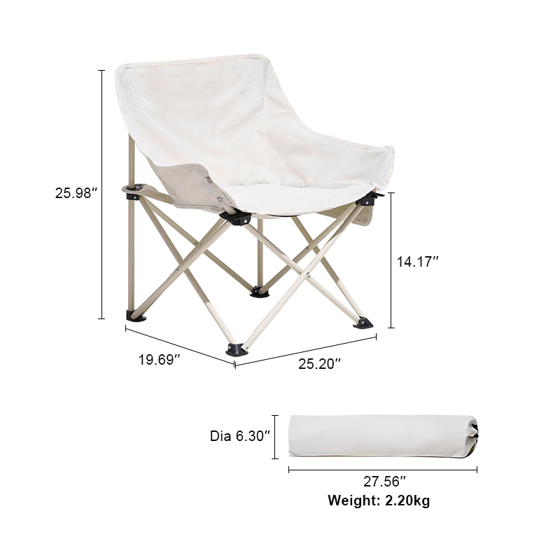 portable foldable outdoor metal camping chair