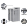 FREENATU Diy Small 3x5 Resin Outdoor Storage Shed with Windows