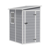FREENATU Diy Small 3x5 Resin Outdoor Storage Shed with Windows