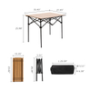 FREENATU Tall Collapsible Metal Camping Table Outdoor Picnic Table