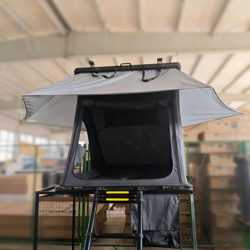 Clamshell rooftop tent weather sealing and shell overlap